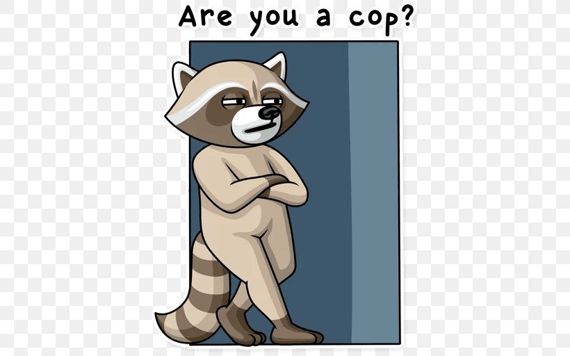 Dog Sticker Clip Art Raccoon Telegram, PNG, 512x512px, Dog, Bear, Carnivoran, Cartoon, Dog Like Mammal Download Free