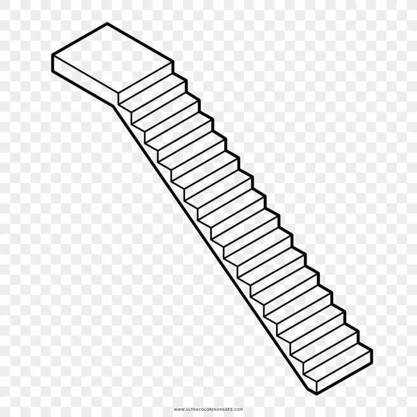 Stairs Drawing Storey Line Art Coloring Book, PNG, 1000x1000px, Stairs, Area, Basement, Black And White, Coloring Book Download Free