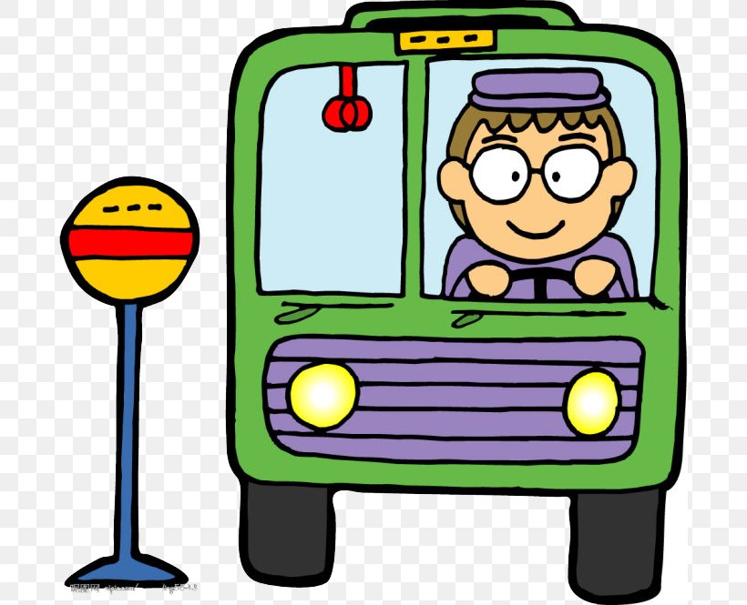 Bus Driver Cartoon, PNG, 690x665px, Bus, Area, Art, Bus Stop, Car Download  Free