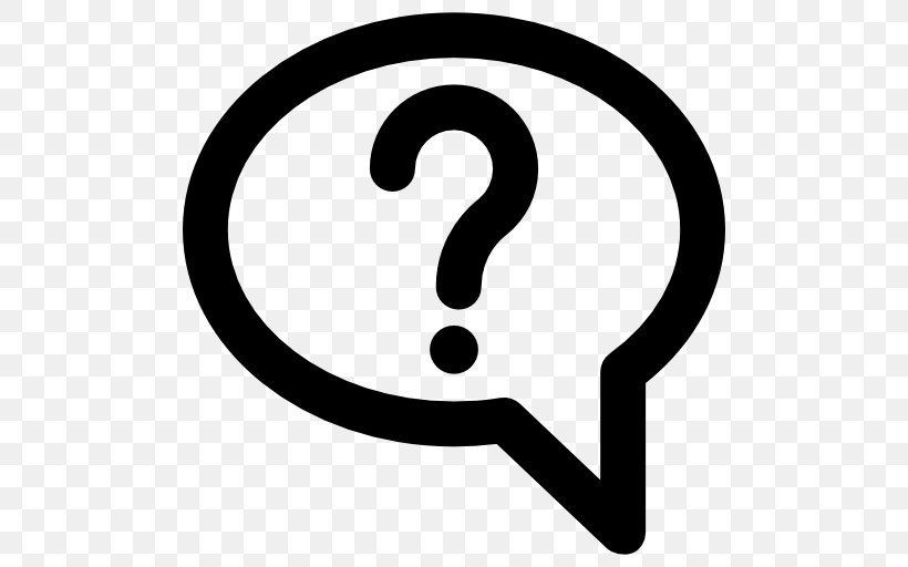 Question Mark Speech Balloon Clip Art, PNG, 512x512px, Question Mark, Area, Black And White, Cartoon, Drawing Download Free