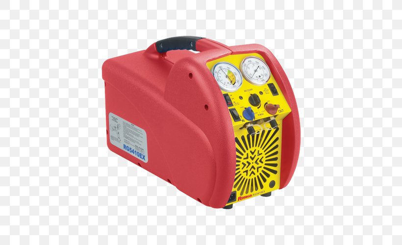 Robinair Rg3 Portable Refrigerant Recovery Machine HVAC Refrigerant Reclamation Tool Robinair Refrigerant Recovery Machine Raptorex RG5410EX-A, PNG, 500x500px, Hvac, Air Conditioning, Equipment, Hardware, Machine Download Free