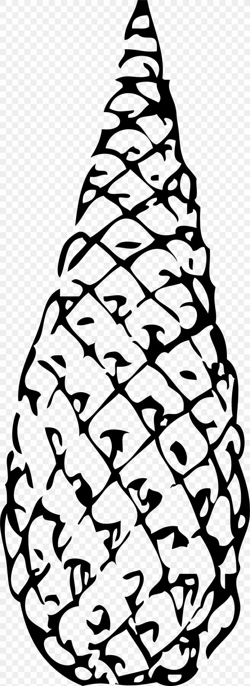 Conifer Cone Conifers Drawing Clip Art, PNG, 876x2400px, Conifer Cone, Black And White, Christmas Decoration, Christmas Tree, Color Download Free