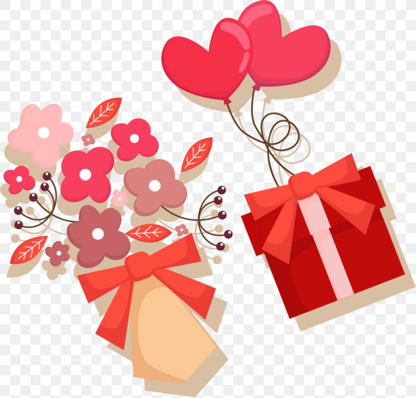 Gift Valentines Day Flat Design, PNG, 883x846px, Gift, Christmas, Designer, Flat Design, Flower Download Free