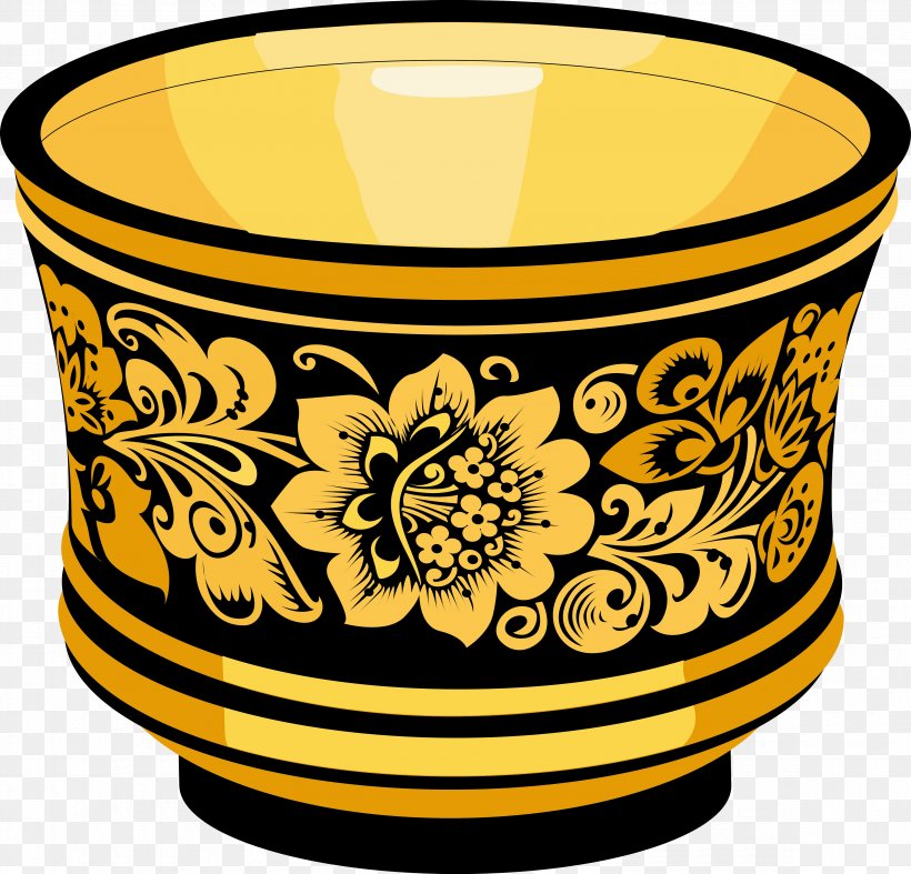 Khokhloma Tableware Ceramic Porcelain Clip Art, PNG, 4700x4515px, Khokhloma, Cdr, Ceramic, Cup, Flowerpot Download Free