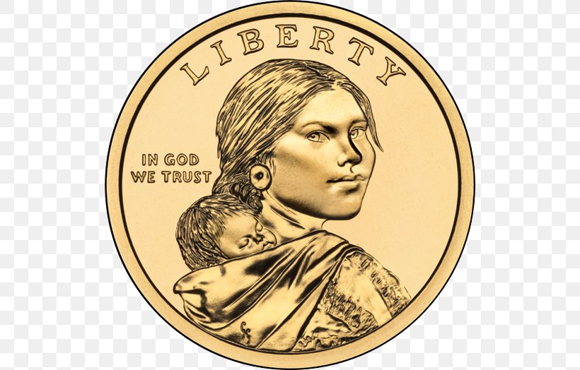 Sacagawea Dollar Lewis And Clark Expedition Dollar Coin United States Dollar, PNG, 524x524px, Sacagawea Dollar, Cash, Coin, Commemorative Coin, Currency Download Free