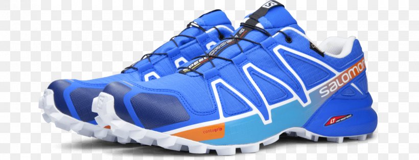 Salomon SPEEDCROSS 4 GTX Men Running Shoes Sports Shoes Blue Racing Flat, PNG, 1440x550px, Sports Shoes, Aqua, Athletic Shoe, Azure, Basketball Shoe Download Free