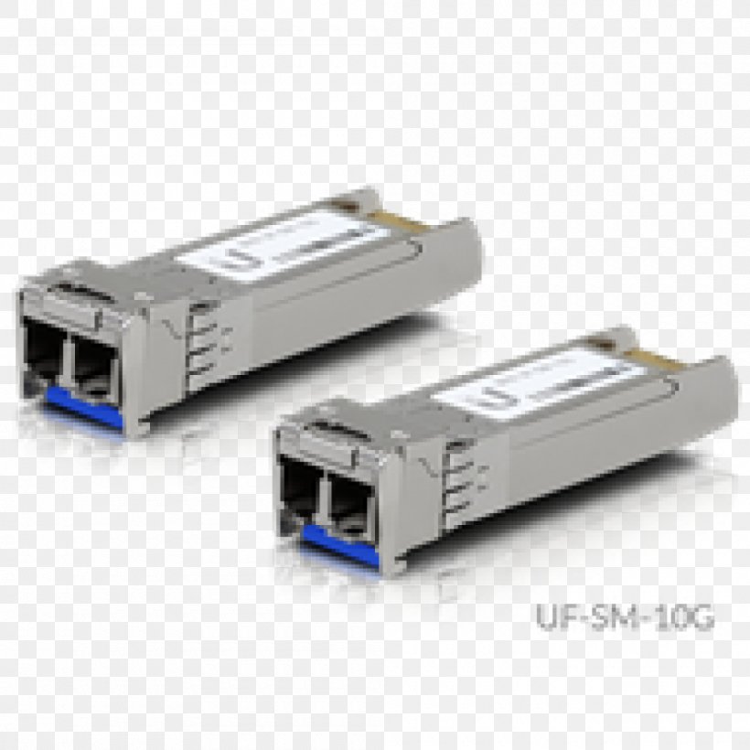Small Form-factor Pluggable Transceiver 10 Gigabit Ethernet Network Switch Ubiquiti U Fiber Multi-Mode Ubiquiti UniFi Switch, PNG, 1000x1000px, 10 Gigabit Ethernet, Computer Network, Electrical Connector, Electronic Component, Electronic Device Download Free