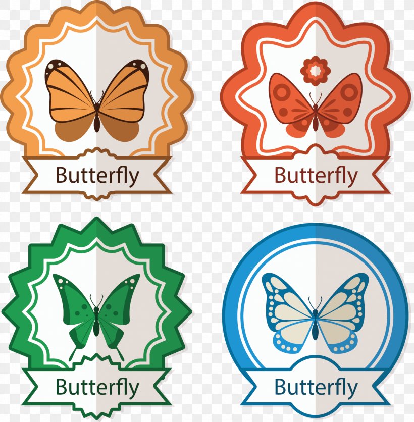 Butterfly Euclidean Vector Vecteur Icon, PNG, 1405x1434px, Butterfly, Area, Artwork, Butterflies And Moths, Drawing Download Free