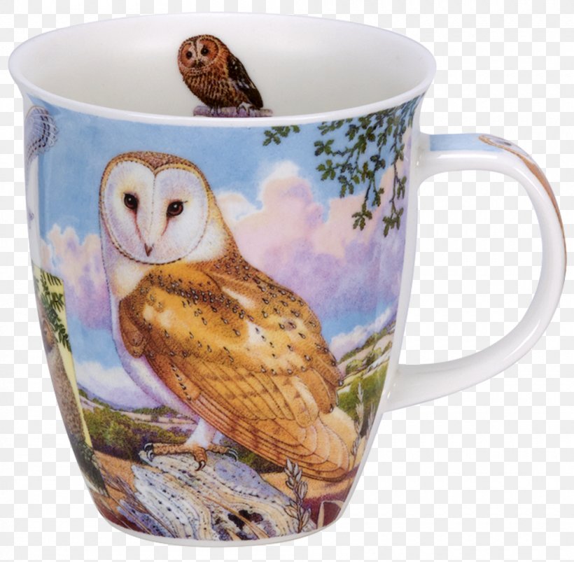 Owl Bird Coffee Cup Mug Porcelain, PNG, 1000x980px, Owl, Atlantic Puffin, Bird, Bird Of Prey, Bone China Download Free