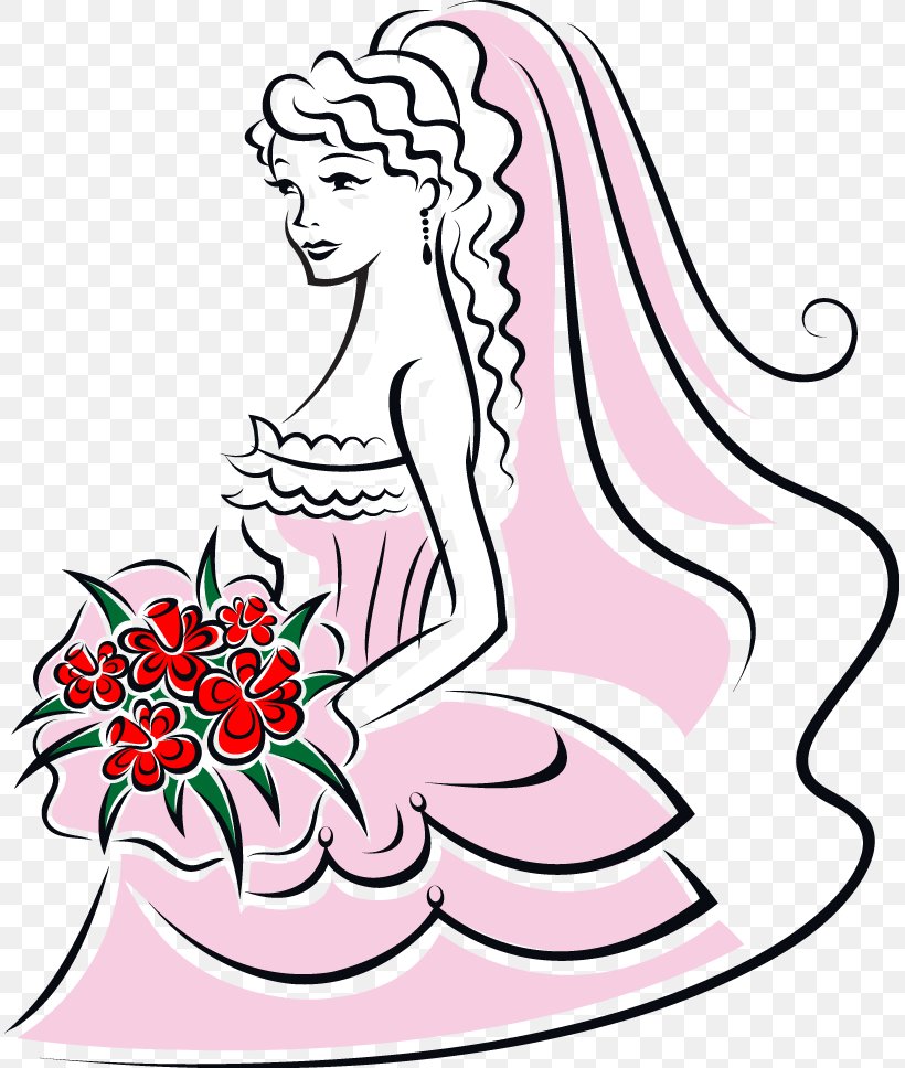Bride Flower Bouquet Royalty-free Clip Art, PNG, 811x968px, Watercolor, Cartoon, Flower, Frame, Heart Download Free