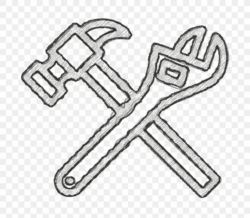 Car Repair Icon Hammer And Wrench Icon Repair Icon, PNG, 1244x1084px, Car Repair Icon, Black, Black And White, Line, Line Art Download Free