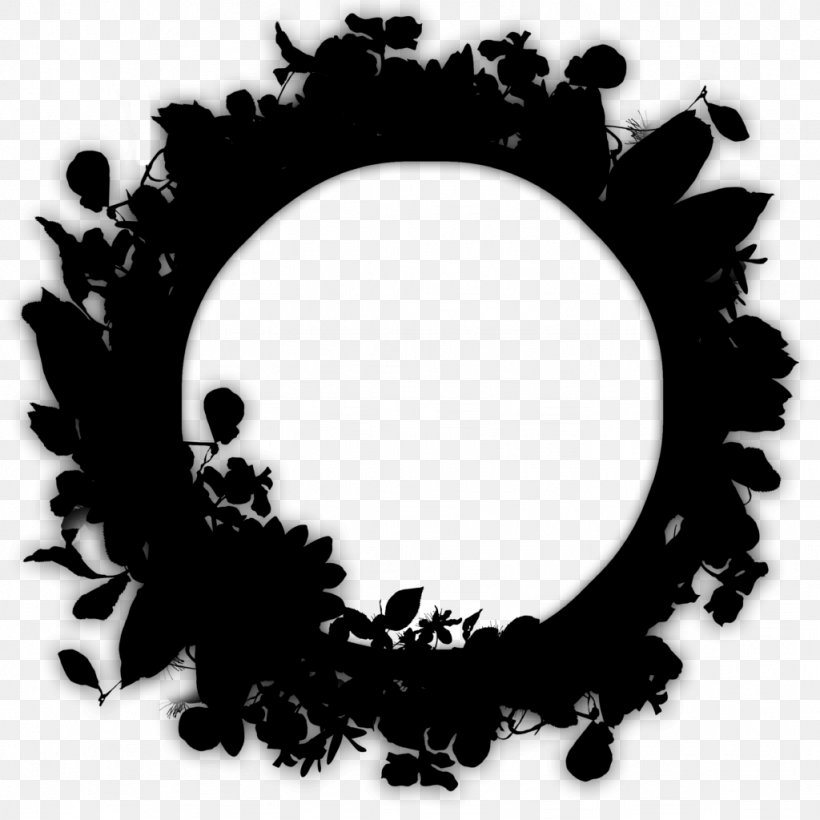 Circle Leaf, PNG, 1024x1024px, Picture Frames, Blackandwhite, Computer, Leaf Download Free