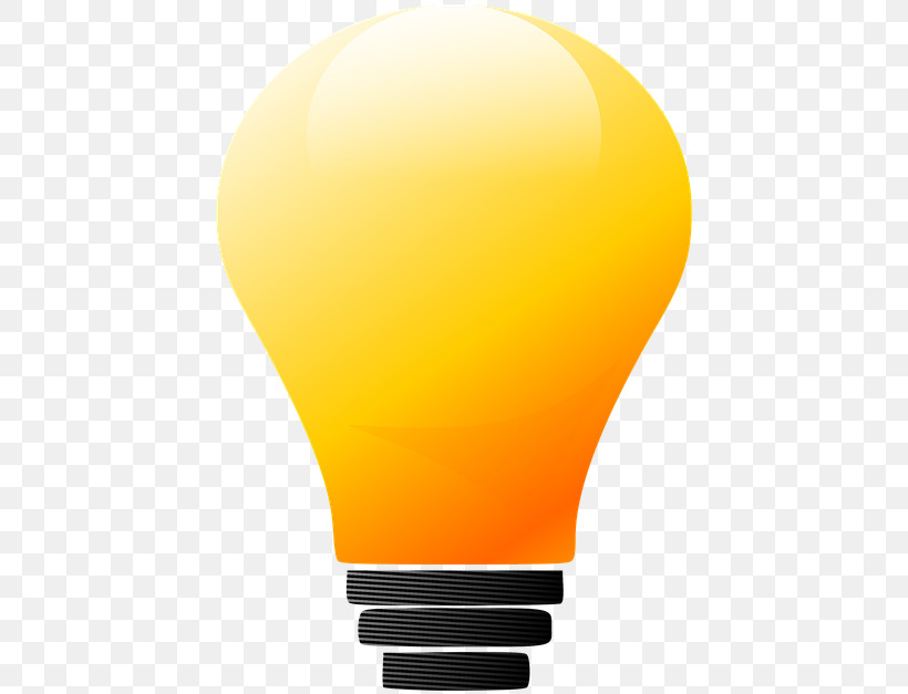 Light Bulb, PNG, 435x627px, Yellow, Compact Fluorescent Lamp, Incandescent Light Bulb, Lamp, Light Download Free