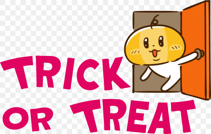 TRICK OR TREAT Halloween, PNG, 3000x1905px, Trick Or Treat, Behavior, Cartoon, Geometry, Halloween Download Free