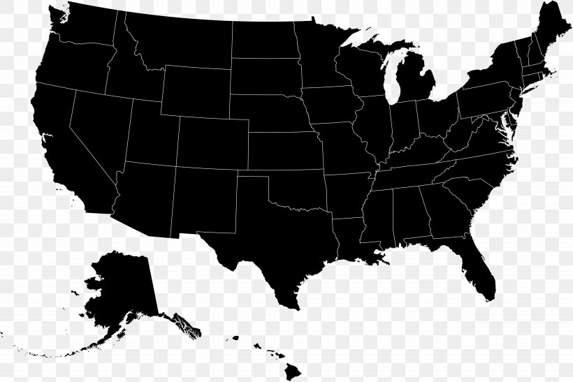 United States Vector Map Royalty-free, PNG, 4939x3299px, United States, Black, Black And White, Drawing, Map Download Free