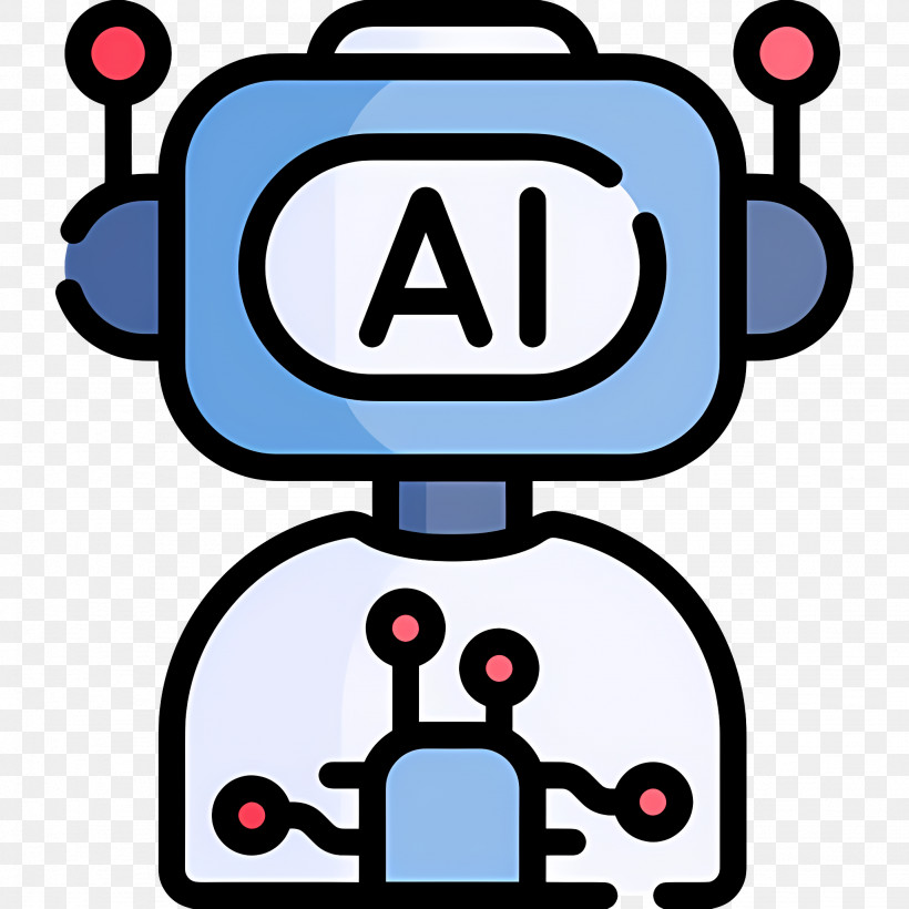 Artificial Intelligence - AI Robot Icon With Circuit Design, PNG ...