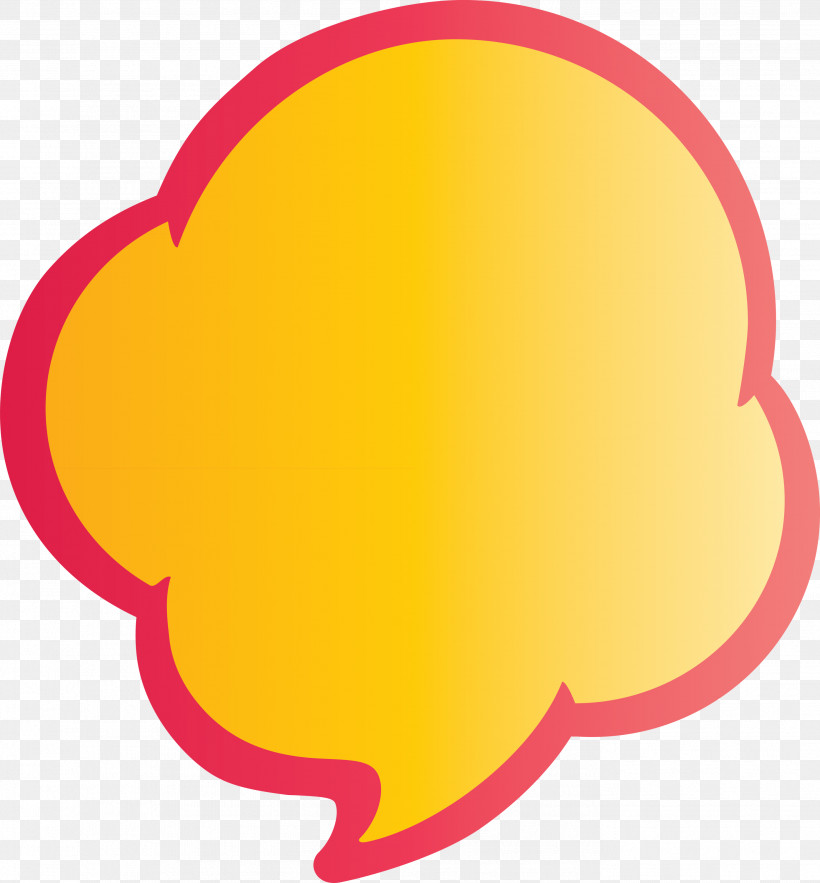 Thought Bubble Speech Balloon, PNG, 2783x3000px, Thought Bubble, Pink, Speech Balloon, Sticker, Yellow Download Free