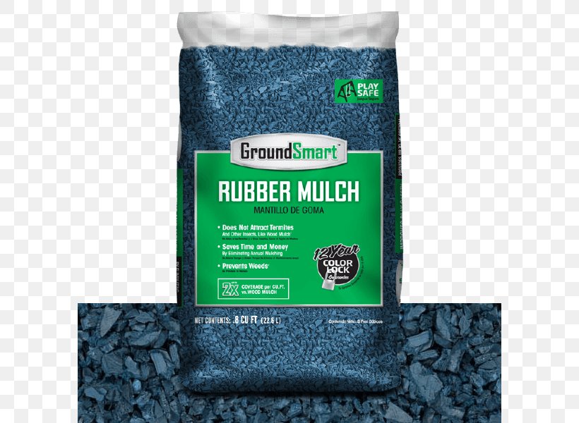 Rubber Mulch Landscaping Synthetic Rubber Tire Recycling, PNG, 600x600px, Rubber Mulch, Bag, Bark, Blue, Color Download Free