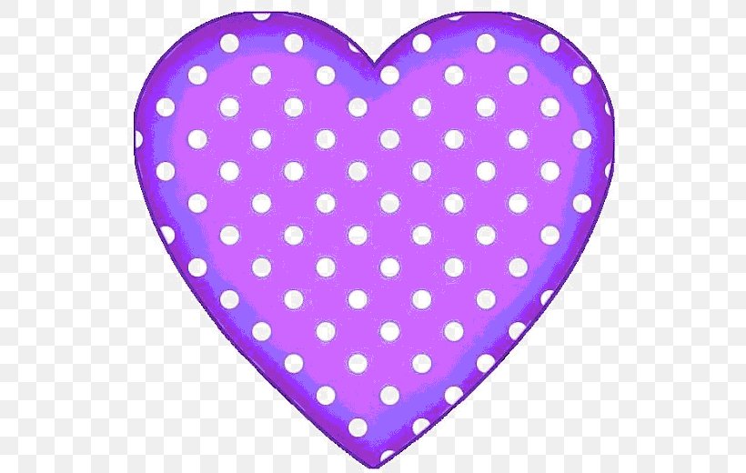 Polka Dot, PNG, 545x520px, Pink, Heart, Polka Dot, Purple, Violet Download Free