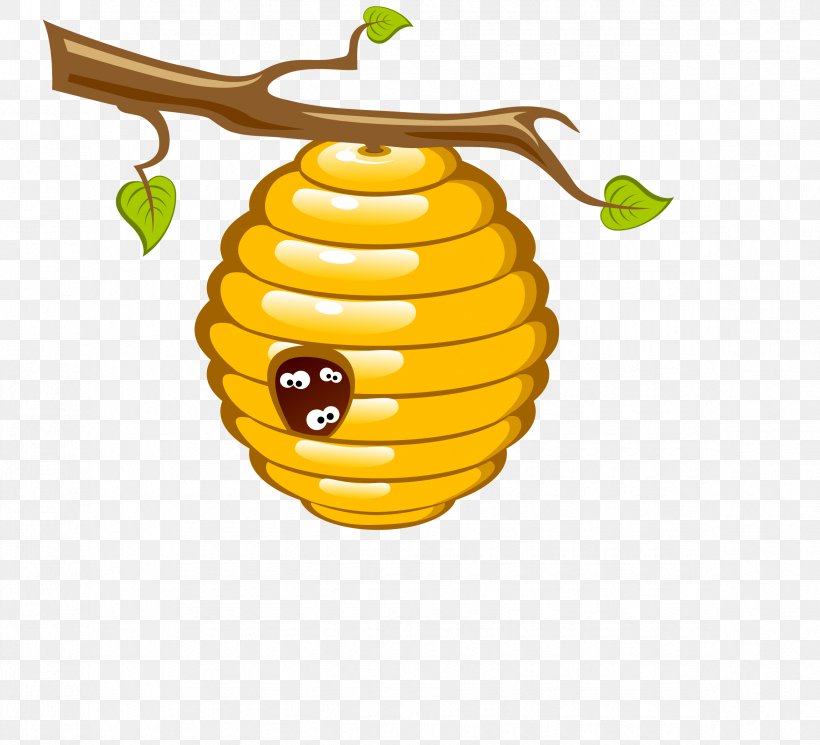 Honey Bee Beehive Clip Art, PNG, 2345x2133px, Bee, Bee Tree, Beehive, Bumblebee, Food Download Free