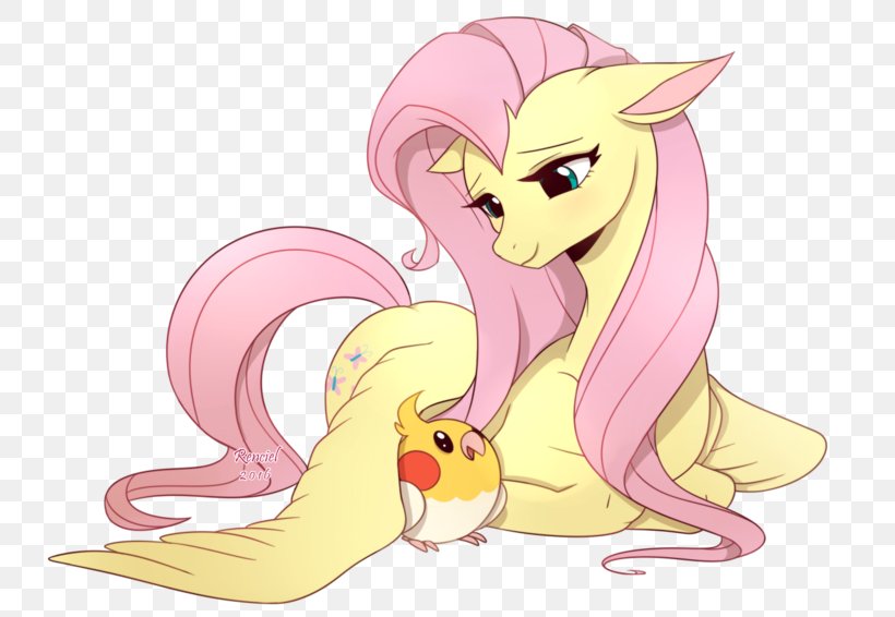 Pony DeviantArt Fluttershy Horse, PNG, 800x566px, Watercolor, Cartoon, Flower, Frame, Heart Download Free