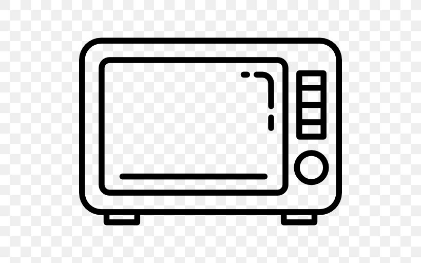 Microwave, PNG, 512x512px, Microwave Ovens, Area, Black And White, Cookware, Food Download Free