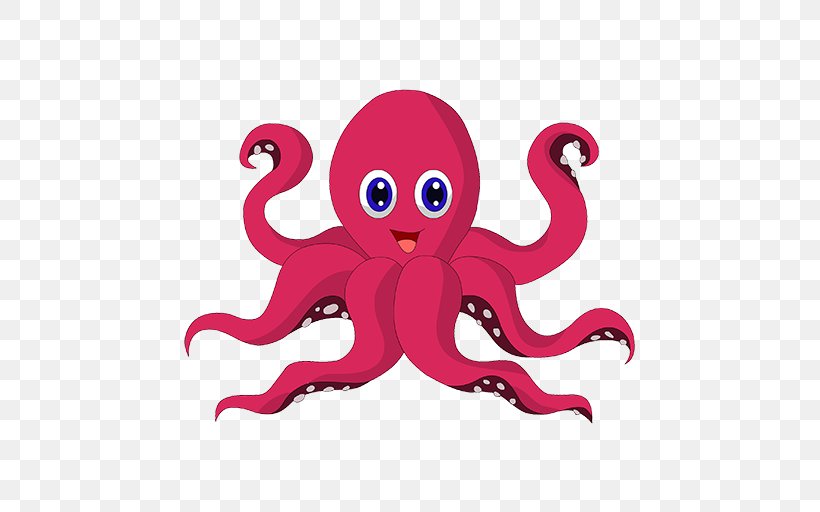 Octopus Cartoon Drawing Clip Art, PNG, 512x512px, Octopus, Cartoon, Cephalopod, Drawing, Fictional Character Download Free
