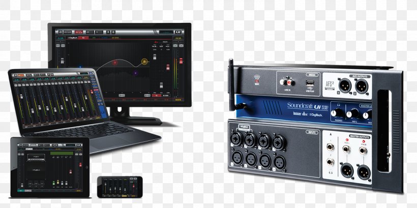 Soundcraft Digital Mixing Console Audio Mixers Remote Controls Dbx, PNG, 1600x800px, Soundcraft, Audio, Audio Equipment, Audio Mixers, Audio Receiver Download Free