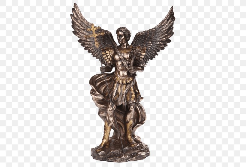 St. Michael Vanquishing Satan Gabriel Statue Saint Michael Fighting The Dragon, PNG, 555x555px, Michael, Angel, Archangel, Barachiel, Bronze Download Free
