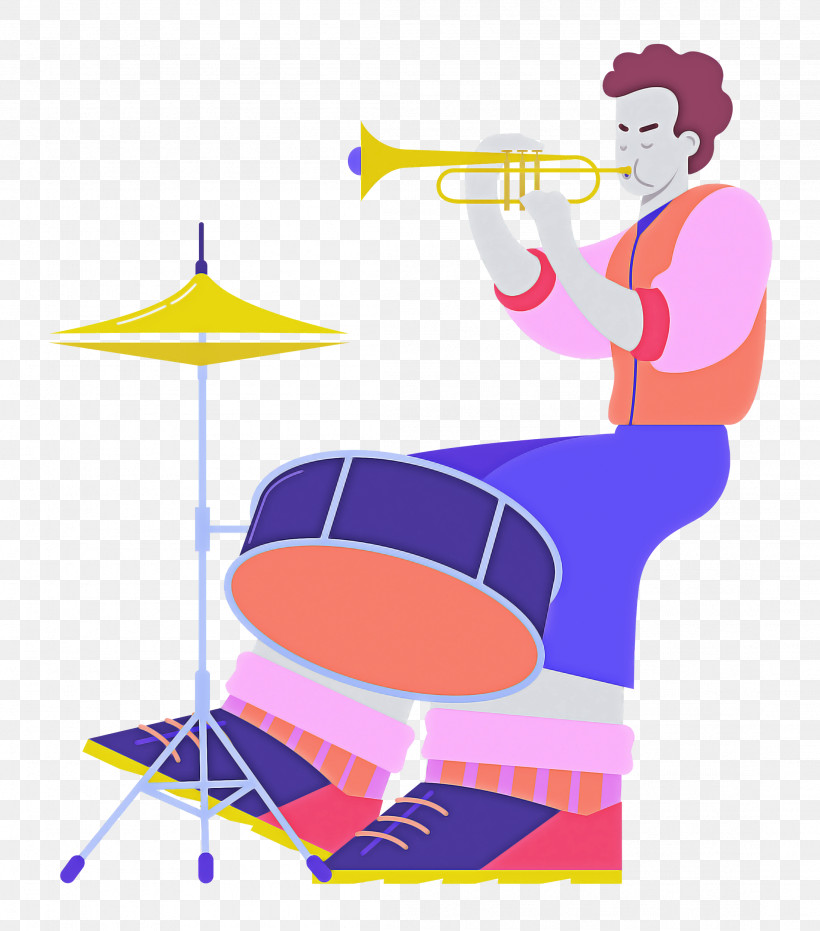 Playing The Trumpet Music, PNG, 2201x2500px, Music, Behavior, Cartoon, Geometry, Human Download Free