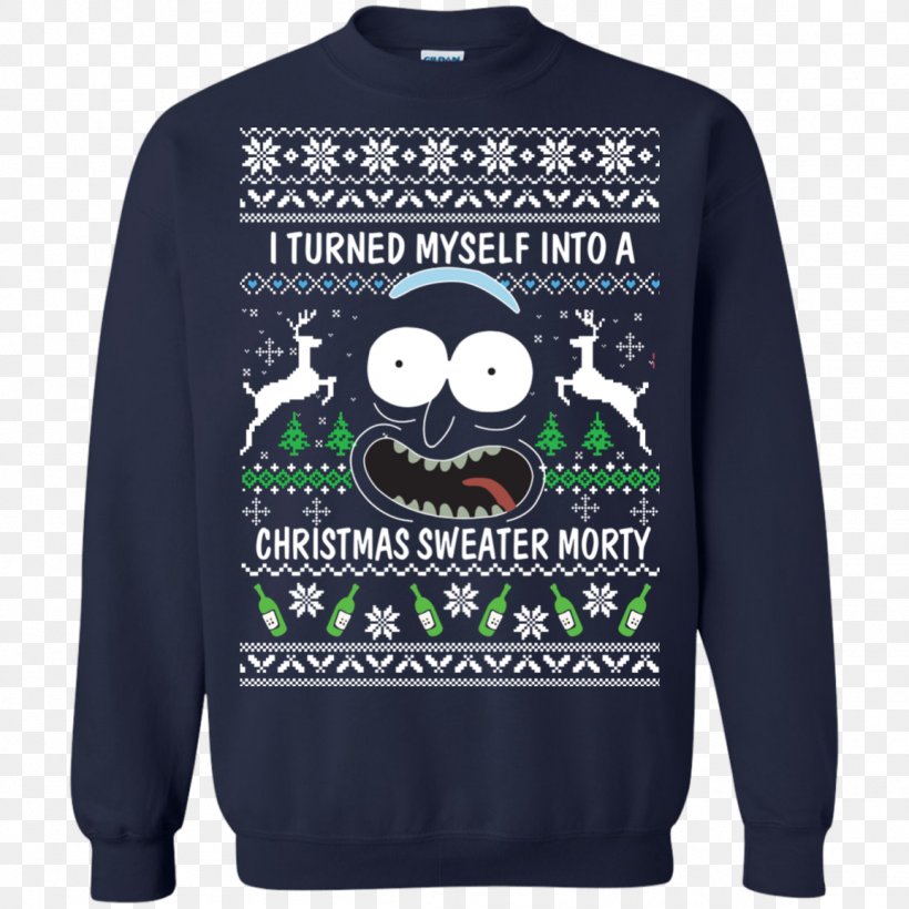 T-shirt Hoodie Rick Sanchez Christmas Jumper Sweater, PNG, 1155x1155px, Tshirt, Bluza, Brand, Christmas, Christmas Jumper Download Free