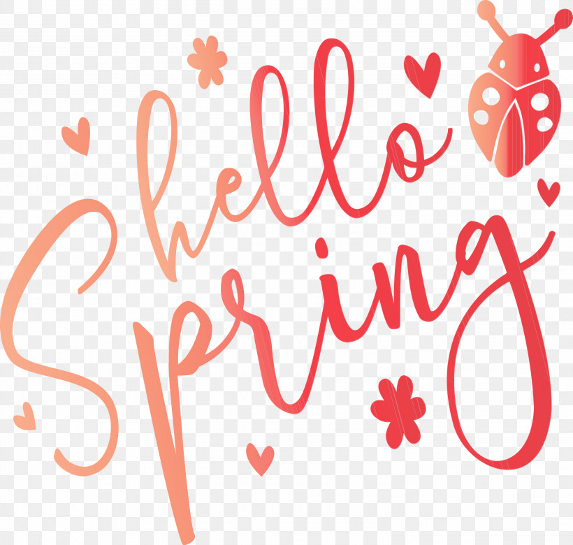 Text Font Heart, PNG, 3000x2855px, Hello Spring, Heart, Paint, Spring, Text Download Free