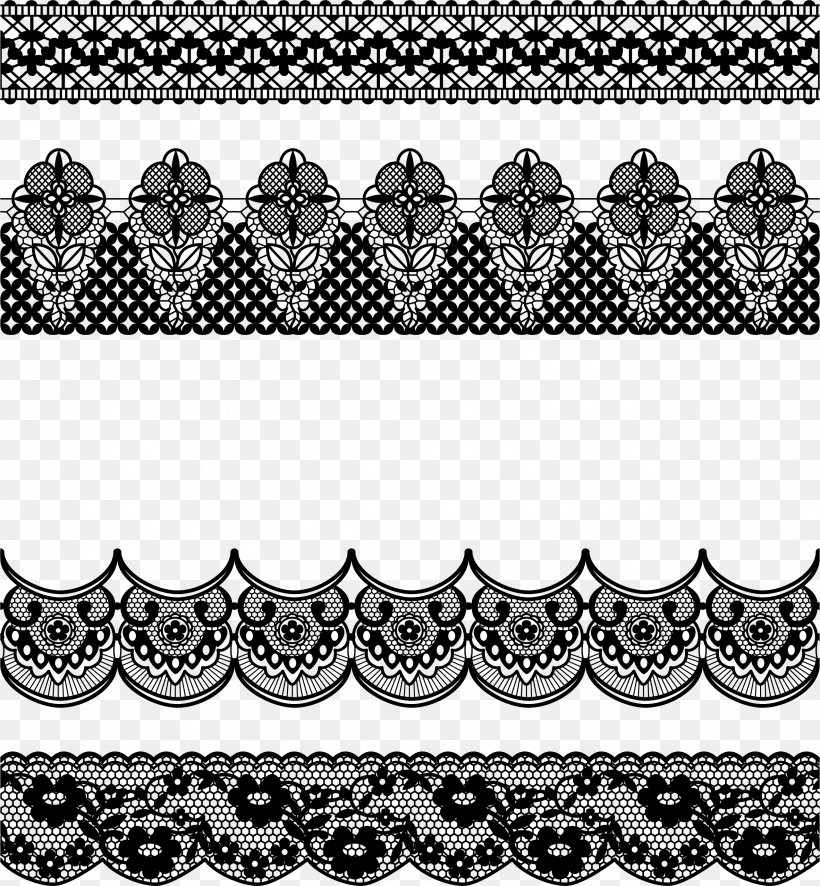 Euclidean Vector Lace, PNG, 2557x2765px, Lace, Black, Black And White, Flower, Material Download Free