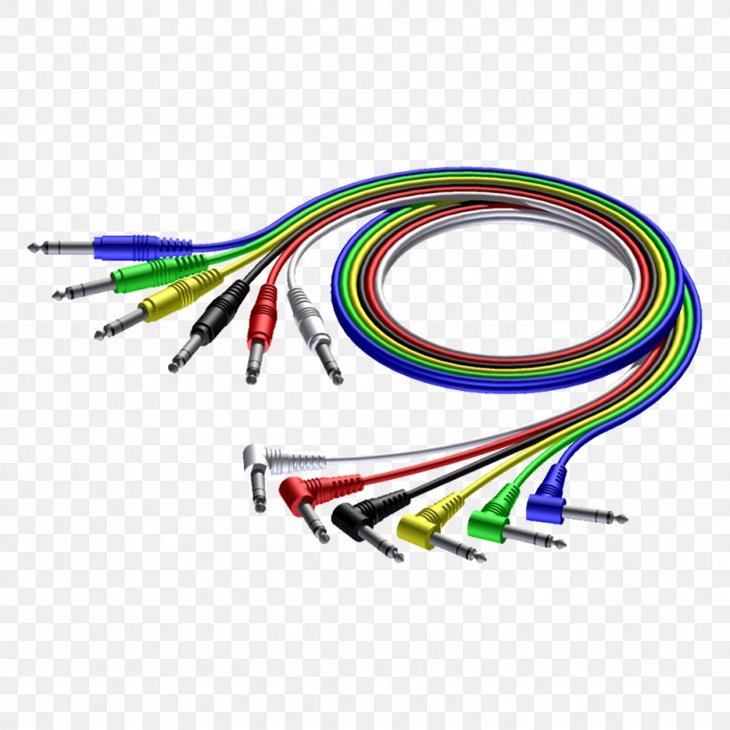 Patch Cable Network Cables CAB790/0.6 JACK MANNELIJK STEREO NAAR JACK MANNELIJK GEHOEKT STEREO 0.6 M SET VAN 6 KLEUREN PROCAB Electrical Cable Phone Connector, PNG, 1024x1024px, Patch Cable, Audio Multicore Cable, Audio Signal, Cable, Electrical Cable Download Free