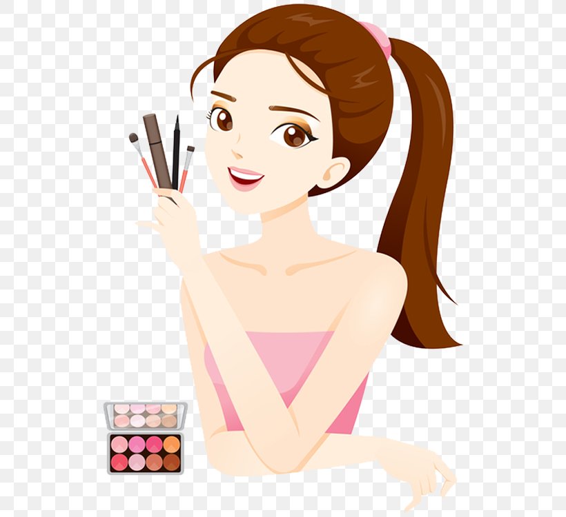 Cartoon Beauty Skin Care Woman Smile On Blue Background Royalty Free Cliparts Vectors And Stock Illustration Image 75075019