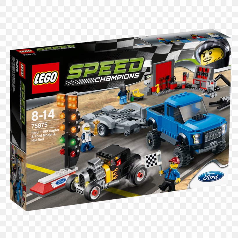 LEGO 75875 Speed Champions Ford F-150 Raptor & Ford Model A Hot Rod Lego Jurassic World Lego Speed Champions, PNG, 1024x1024px, Ford, Ford Model A, Hot Rod, Lego, Lego Creator Download Free