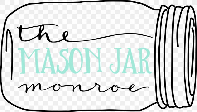 The Mason Jar Monroe Brand Logo, PNG, 1280x729px, Brand, Area, Black, Black And White, Calligraphy Download Free