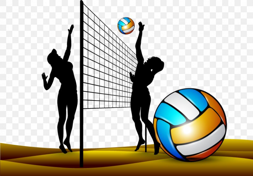 Beach Volleyball Royalty-free Illustration, PNG, 853x594px, Volleyball, Ball, Beach Volleyball, Football, Human Behavior Download Free