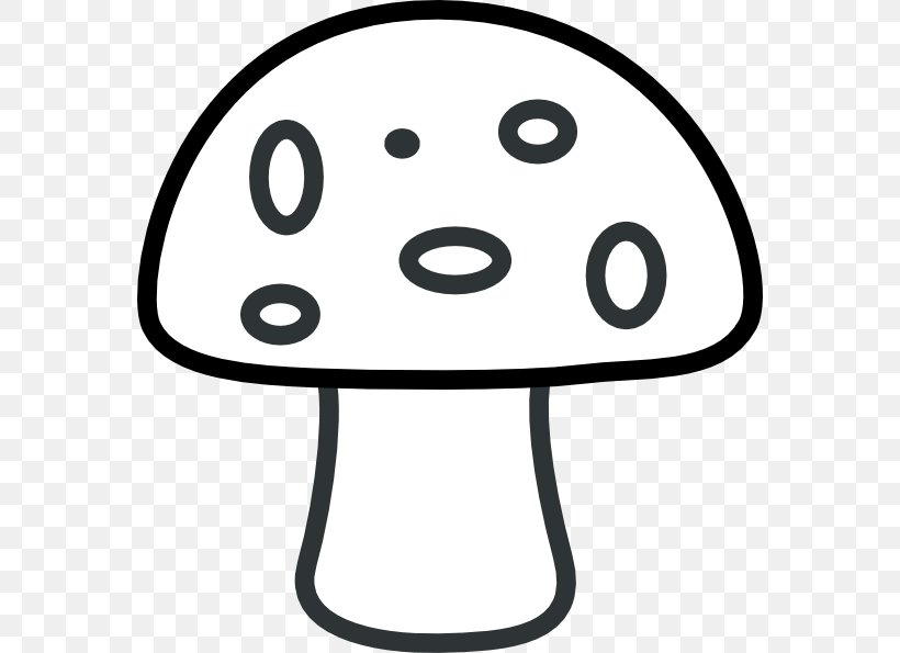 Common Mushroom Edible Mushroom Clip Art, PNG, 570x595px, Mushroom, Black, Black And White, Common Mushroom, Edible Mushroom Download Free