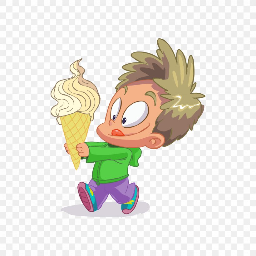 Ice Cream Dessert, PNG, 2000x2000px, Ice Cream, Art, Boy, Cartoon, Cream Download Free