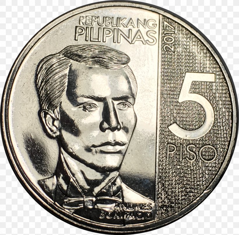 Philippine Five Peso Coin Philippines Coins Of The Philippine Peso, PNG, 1200x1178px, Coin, Black And White, Cash, Centavo, Coins Of The Philippine Peso Download Free