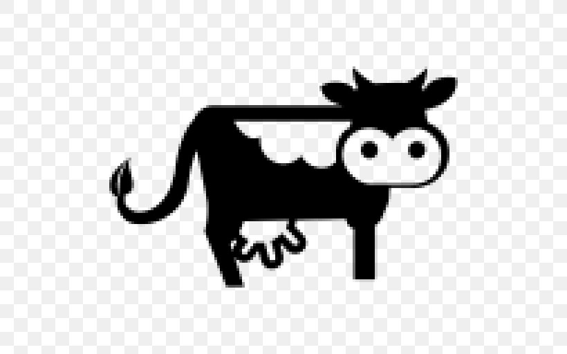 Beef Cattle Holstein Friesian Cattle Angus Cattle Calf Dairy Cattle, PNG, 512x512px, Beef Cattle, Angus Cattle, Beef, Black, Black And White Download Free