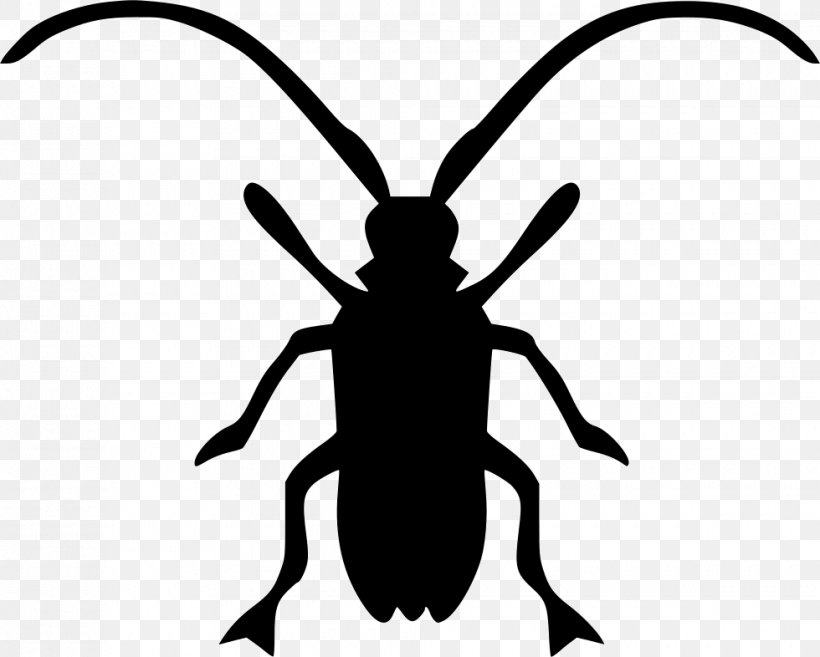 Asian Long-horned Beetle Longhorn Beetle Clip Art, PNG, 980x786px, Beetle, Arthropod, Artwork, Asian Longhorned Beetle, Black And White Download Free