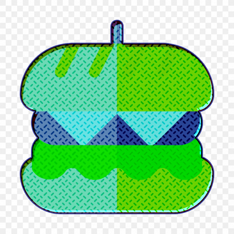 Burger Icon Bakery Icon, PNG, 1244x1244px, Burger Icon, Area, Bakery Icon, Green, Line Download Free