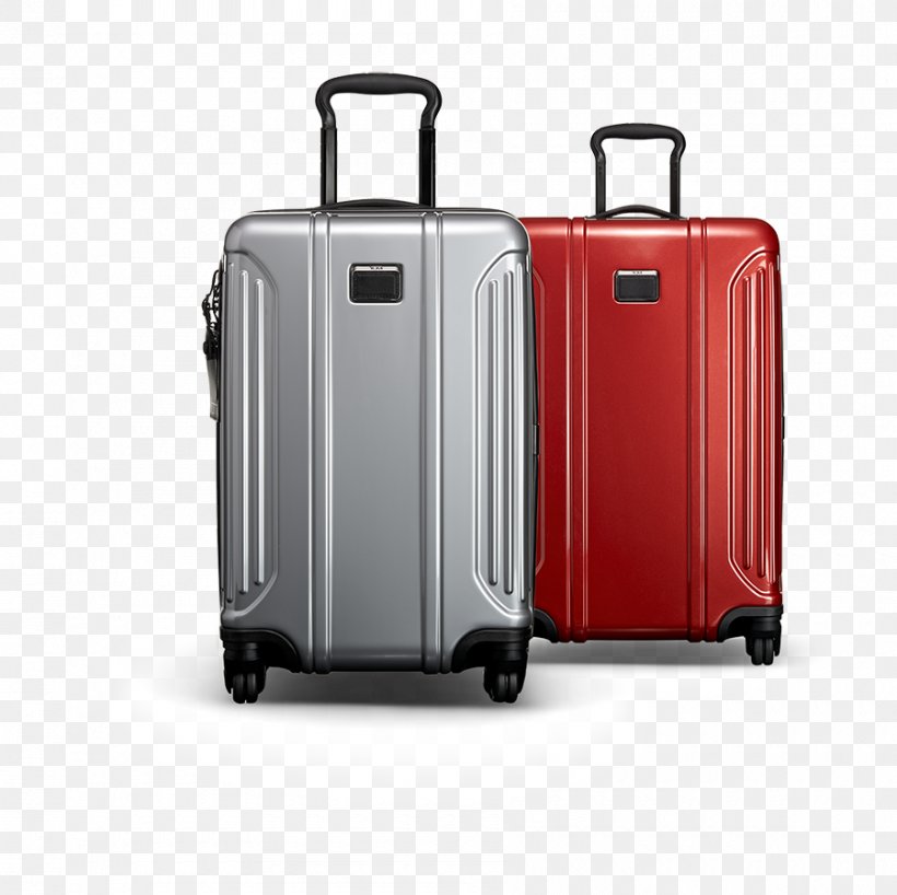 tumi red luggage