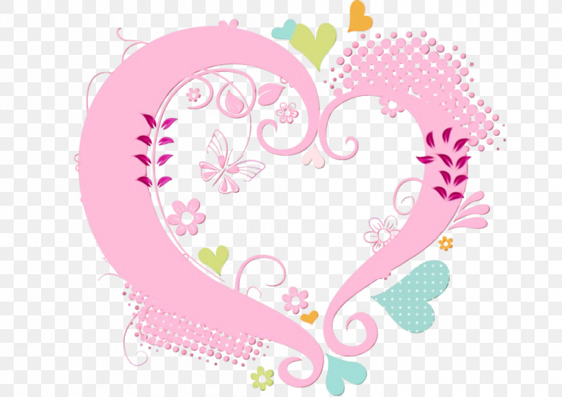 Heart Pink Heart Visual Arts Sticker, PNG, 1000x707px,  Download Free
