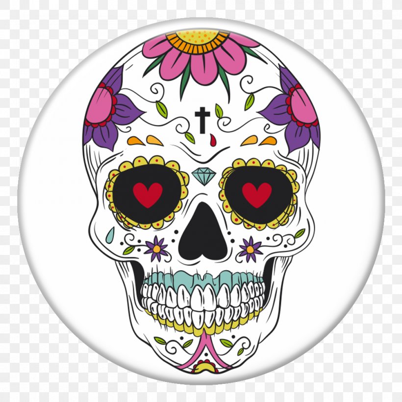 La Calavera Catrina Mexican Cuisine Day Of The Dead Human Skull Symbolism, PNG, 1000x1000px, Calavera, Bone, Color, Coloring Book, Day Of The Dead Download Free