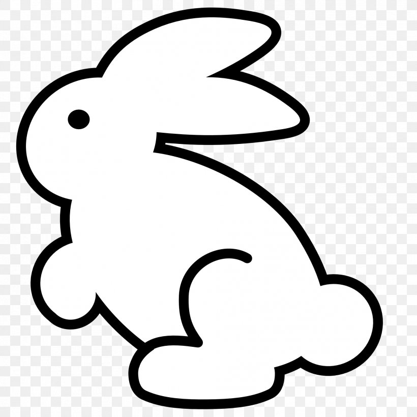 Easter Bunny Rabbit Hare Free Content Clip Art, PNG, 1979x1979px, Easter Bunny, Area, Beak, Black, Black And White Download Free