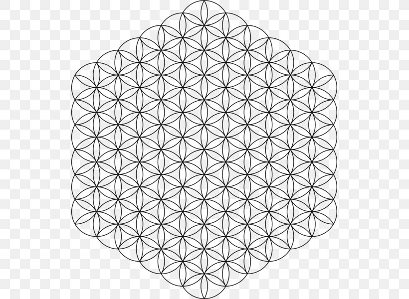 Overlapping Circles Grid Sacred Geometry, PNG, 533x600px, Overlapping Circles Grid, Area, Black And White, Coloring Book, Flower Download Free