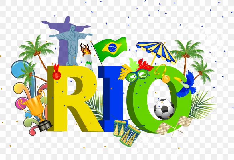 Rio De Janeiro 2016 Summer Olympics, PNG, 2490x1704px, Rio De Janeiro, Art, Brazil, Cartoon, Flag Of Brazil Download Free